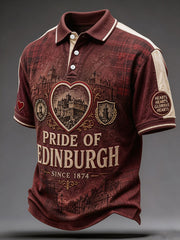 Men's Hearts Edinburgh Scotland Football Lover Printed  Casual Tops