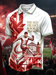 Men's Gift For Soccer Fans Print Casual Polo