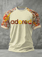 Men's Lemon Roses Music Lover Printed short sleeve t-shirt