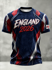 Men's UK Football Lover England Printed short sleeves t-shirt