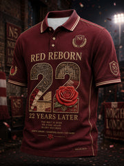 Men's North London 22 Red Reborn Champion Football Lover Printed Casual Tops