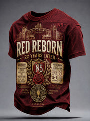 Men's North London 22 Red Reborn Champion Football Lover Printed T-shirt