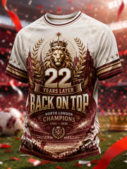 Men's Gift For Football Fans Print Casual Tee