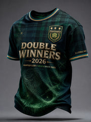 Men's Scotland Football Lover Green Faith Printed T-shirt