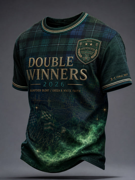 Men's Scotland Football Lover Green Faith Printed T-shirt
