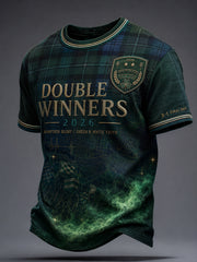 Men's Scotland Football Lover Green Faith Printed T-shirt