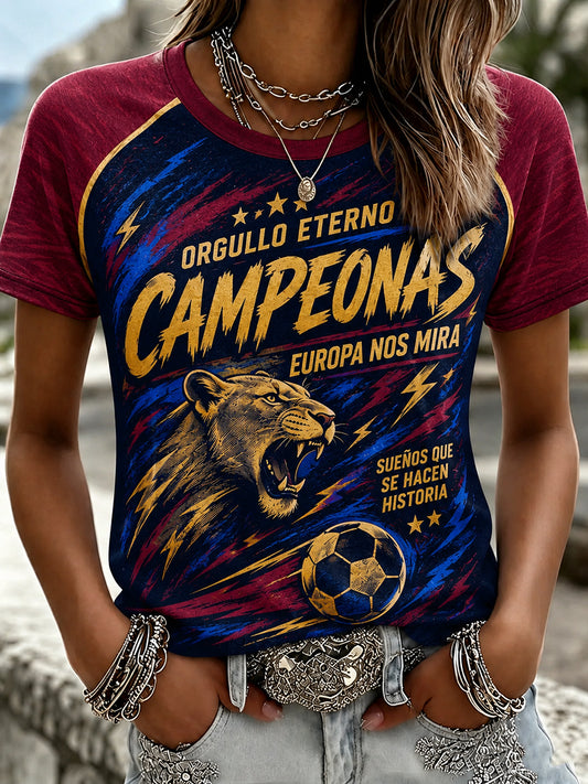 Women's Retro Soccer Champion T-Shirt