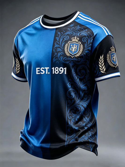 Men's Club Brugge KV Football Lover Printed T-shirt