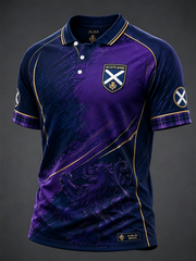 Men's Scotland Printed three buttons shoulder sleeve
