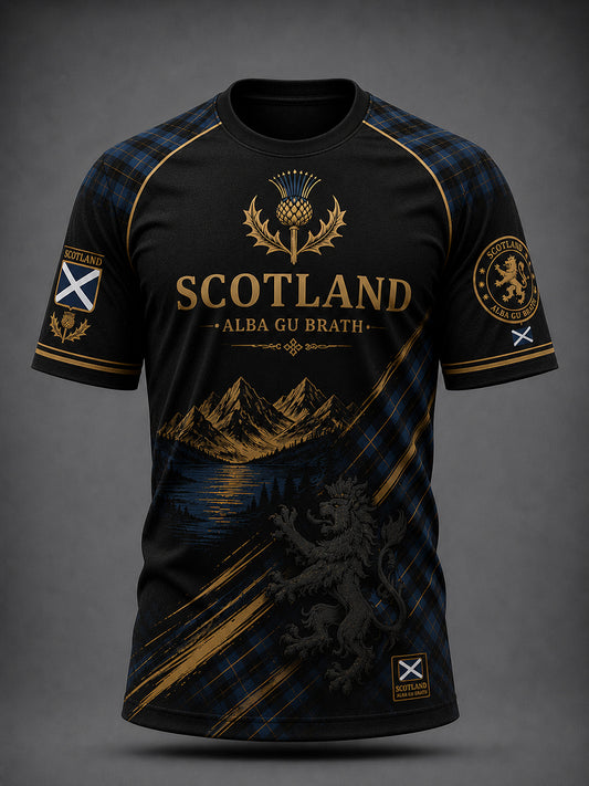 Men's Scotland Art Printed Short Sleeve T-shirt