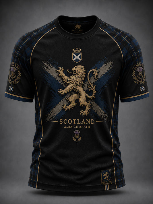Men's Scotland Art Printed Short Sleeve T-shirt