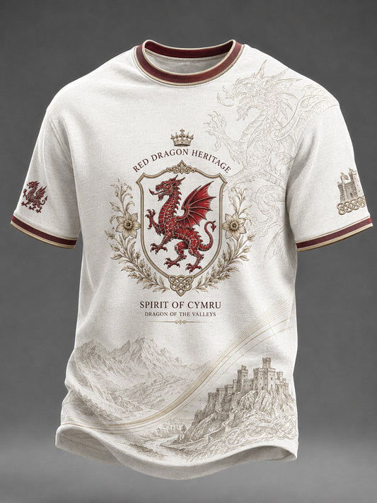Men's Welsh Dragon Printed T-shirt