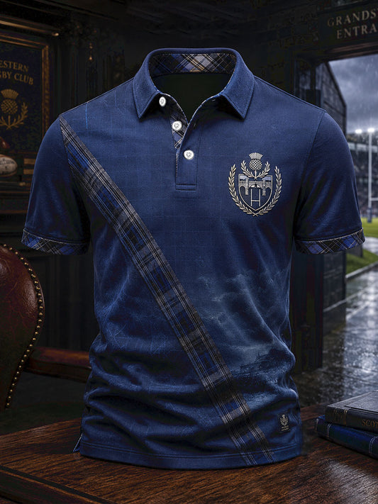 Men's Scotland Western Rugby Lover Printed Casual Tops