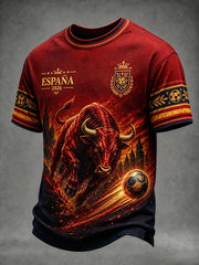 Men's Spain Football Lover Short Sleeves T-shirt