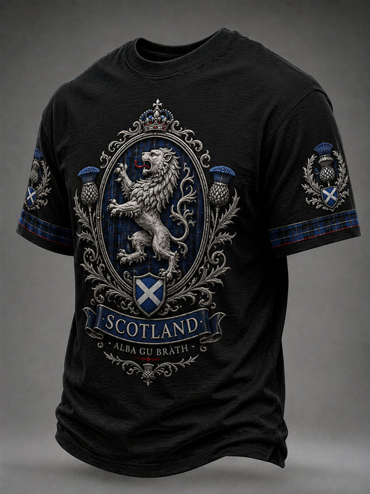 Men's Scotland Art Printed Short Sleeve T-shirt