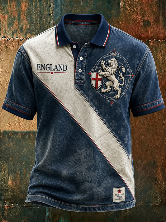 Men's UK Football Lover England Printed polo shirt
