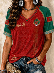 Women's 2026 Morocco Football T-Shirts