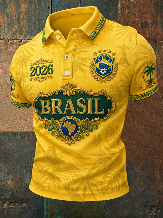 Men's Gift For Football Fans Print Casual Polo