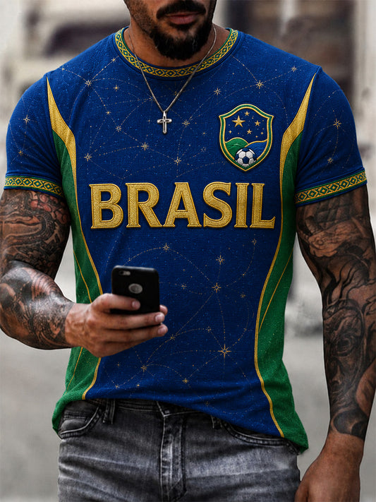 Men's Gift For Football Fans Print Casual Tee