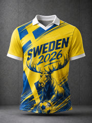 Men's Sweden Inspired Football Shirt