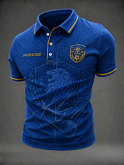 Men's Sweden Football Printed Shirt