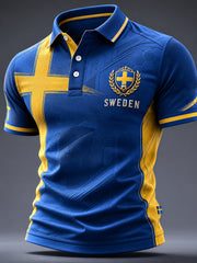 Men's Swedish Football Print Casual Top