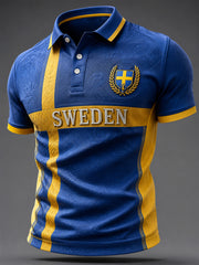 Men's Swedish Football Print Casual Top