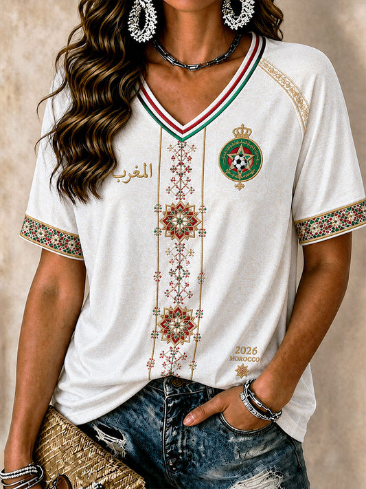 Women's 2026 Morocco Football T-Shirts