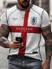 Men's UK Football Lover England Printed short sleeves t-shirt