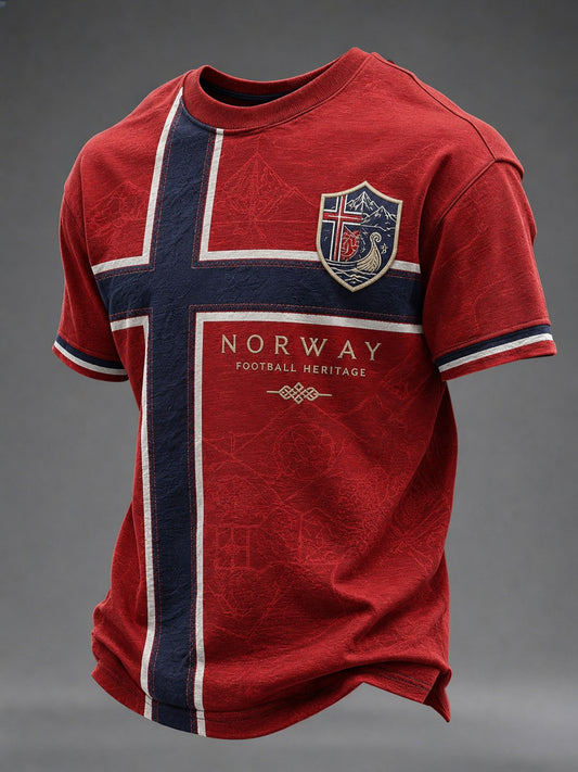 Men's Norge Football Printed T-shirt