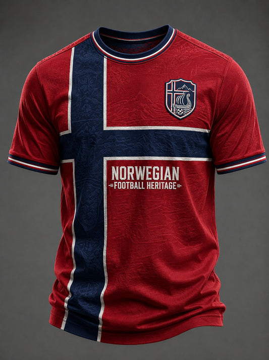 Men's Norge Football Printed T-shirt