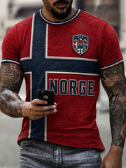 Men's Norge Football Printed T-shirt