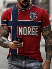 Men's Norge Football Printed T-shirt