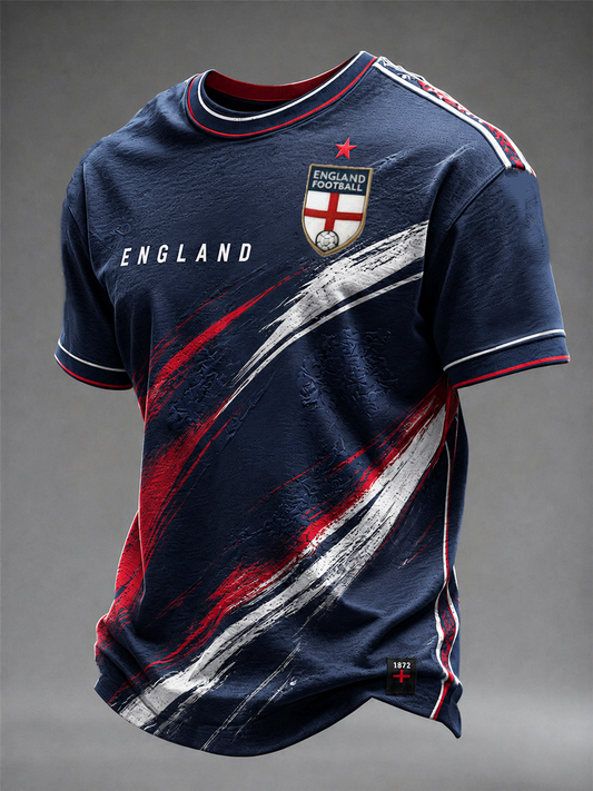 Men's UK Football Lover England Printed short sleeves t-shirt