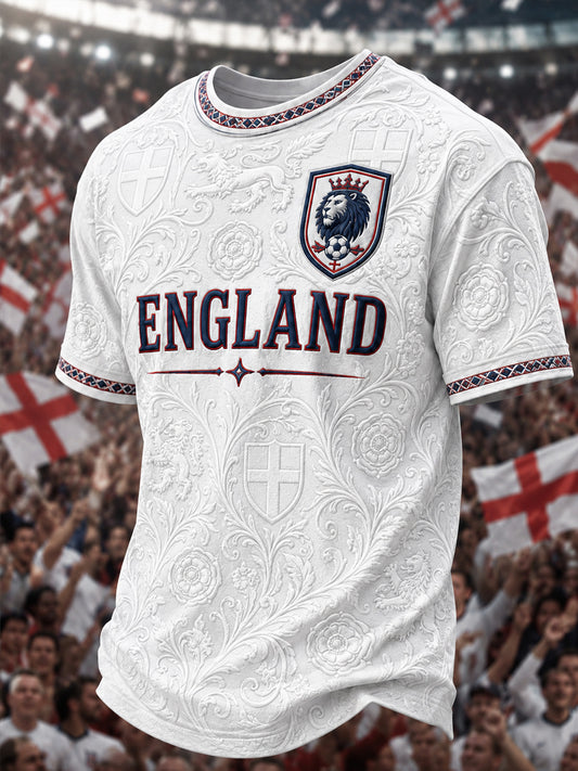 Men's Gift For Football Fans Print Casual O-neck Short Sleeve T-shirt