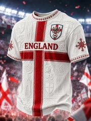 Men's Gift For Football Fans Print Casual O-neck Short Sleeve T-shirt