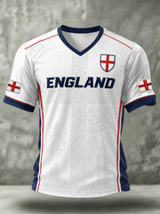Men's Gift For Football Fans Print Casual V-neck T-shirt