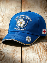 Unisex Yorkshire Day White Roses Art Printed Hat