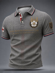 Men's Yorkshire Day White Roses Art Printed Casual Tops