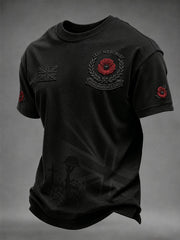 Men's Remembrance Day Lest We Forget Short Sleeves T-shirt