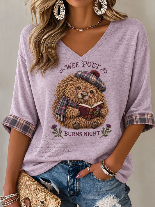 Women's Scotland Burns Night Printed T-shirt