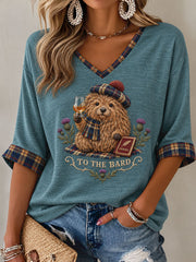 Women's Scotland Burns Night Printed T-shirt